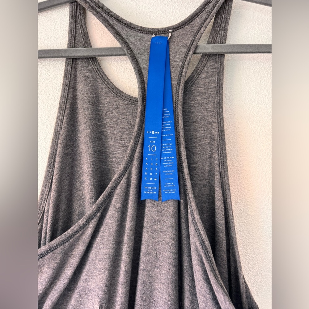 Kit and Ace racer back gray dress